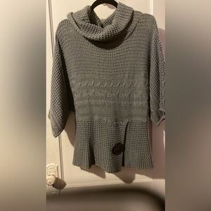 Grey Cowl Neck Sweater